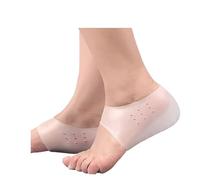 Plantillas de gel for aumentar la altura de los zapatos de hombres y mujeres, calcetines de silicona invisibles, plantillas elevadoras for usar en el talón(White,Height 2cm)
