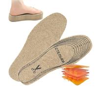 Plantillas de lana,Plantillas de lana | Plantillas engrosadas para mujer - Plantillas cortables para zapatos, cuidado de los pies, almohadilla para zapatos de lana de alpaca y oveja que reduce l