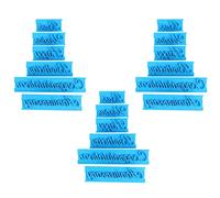 Plantillas de letras para pasteles PolyGen que incluyen frases de felicitación y aniversario, grabador de pasteles de plástico para hornear creativo, herramienta reutilizable para