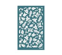 Plantillas de malla de transferencia geométrica, reutilizables, autoadhesivas, serigrafía, álbumes de recortes, joyas, plantillas reutilizables