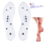 Plantillas de Masaje Magnético Plantillas de Acupresión Magnética Adelgazante para Plantillas Ortopédicas Adelgazante para Terapia Alivia la Fatiga y Alivia la Fascitis Plantar (Transparent, M(40-44))