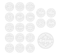 Plantillas de Navidad para pintar madera, 20 plantillas redondas de dibujo de palabras navideñas, plantilla de invierno para telas de madera, porche, manualidades