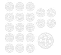 plantillas de Navidad - Plantillas de Navidad para sobre madera | Plantilla de pulverización de pintura para dibujo de palabras redondas 20X |Artesanía artística para porche de madera, juego de