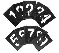 Plantillas de Números Pvc Reutilizables 0-9, 1 Juego Negro