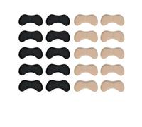 Plantillas de parche para talón para zapatos deportivos, tamaño ajustable, antidesgaste, almohadilla para los pies, plantilla, protector de talón, calcomanía trasera (piel 5-negro 5)