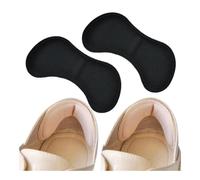Plantillas de parche para talón para zapatos deportivos, tamaño ajustable, antidesgaste, almohadilla para los pies, plantilla, protector de talón, calcomanía trasera (negro, 1 par)