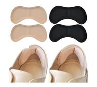 Plantillas de parche para zapatos deportivos, tamaño ajustable, antidesgaste, almohadilla para los pies, plantilla, protector de talón, calcomanía trasera (piel negra)