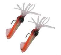 Plantillas de pesca realistas con diseño de calamar para mejorar las tasas de captura en condiciones de pesca en alta mar (13,5 cm, 35,5 g de profundidad)