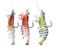 Plantillas de pesca, señuelo de natación robótica - 3x cebo de camarones realistas 3D 3X | Plantilla de pesca, innovador kit de chapado de pescado de agua salada, señuelo de bajo para agua salada