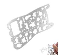 Plantillas de planificador, juego de herramientas portátiles de metal para manualidades, plantilla de regla de diseño de gato hueco, guía de dibujo creativa ligera, para uso en cuadernos de bocetos