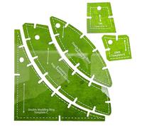 Plantillas de plantillas para acolchar - Acrylic Wedding Ring Set Gauge, Sewing Cutting Templates quiltHoliday 5x | Accurate Piecing Guide, quiltBorder Measurement, English Paper Piecing, Memorry