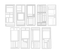 Plantillas de plantillas para planificador - 9 plantillas acrílicas para letras, plantillas de dibujo flexibles - Para planificador, cuaderno, cuaderno, calendario, programa, lista de verificación