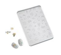 Plantillas de sellos de silicona reutilizables para crear calcomanías de uñas con patrones de cristales para proyectos de manicura, manualidades, suministros de silicona para arte de uñas