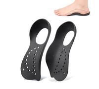 Plantillas de Soporte de Arco para Alivio de La Fascitis Plantar, Plantilla Ortopédica de 3/4 de Longitud para Aliviar el Dolor de Pies, Pies Planos, Sobrepronación, Cojín de Talón, Unisex