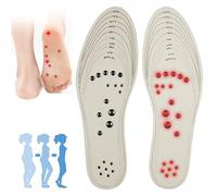 Plantillas De Terapia Magnética Plantillas De Masaje Transpirable Reflexología Dolor De Pie Acupresión Mejorar La Circulación Sanguínea Fascitis Plantar Cuidado De La Salud Del Pie,2 PAIRS
