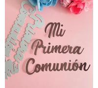 Plantillas de troquelado, 14,5 x 5,3 cm, diseño español de Mi Primera Comunión, para decoración de álbumes de recortes, papel, manualidades