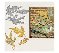 Plantillas de troquelado de hojas de otoño, plantillas de relieve metálico, troqueles for tarjetas DIY, scrapbooking, decoración de álbumes de fotos