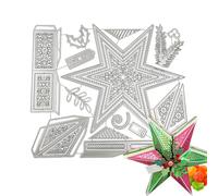 Plantillas de troquelado para hacer tarjetas | Plantilla de metal en relieve en forma de estrella | Formas de corte para hacer tarjetas de felicitación y manualidades de tarjetas - Plantilla de