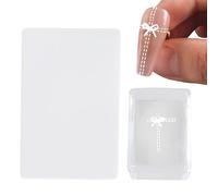 Plantillas de uñas,Plantilla rectangular con raspador | Gel Rectángulo Anti-Perdición,Para Salón Viaje Fiesta Práctica Foto Diario Cumpleaños Principiantes Mujeres