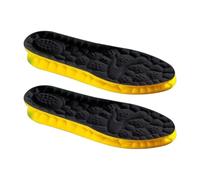 Plantillas deportivas con tecnología de nube 4D, cojín de absorción de impactos ventilado suave, inserciones de suela de PU for cuidado ortopédico for zapatillas for correr(Black,45-46(280mm))