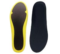 Plantillas deportivas de fibra de carbono con soporte de arco de alta elasticidad que absorben los golpes (amarillo, 46)