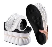 Plantillas deportivas de látex con soporte ortopédico for el arco | Elasticidad Ortopédica Desodorante Transpirable Absorción de Choque(Black,EU45-46)