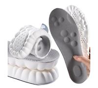 Plantillas deportivas de látex con soporte ortopédico for el arco | Elasticidad Ortopédica Desodorante Transpirable Absorción de Choque(Grey,EU41-42)