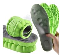 Plantillas deportivas de látex con soporte ortopédico for el arco | Elasticidad Ortopédica Desodorante Transpirable Absorción de Choque(Green,EU43-44)