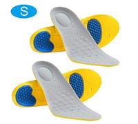 Plantillas deportivas de masaje amortiguación espesar Unisex absorber el sudor desodorizar transpirable para zapatos de fútbol de verano al aire libre 2 pares(L)