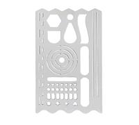 Plantillas Diario - Regla Herramientas de Dibujo Geometría | Plantillas de dibujo de acero inoxidable ligeras y compactas Marcador Estudiante Niños Guía de seguimiento de medición Escuela Adulto