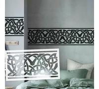 Plantillas divisoras celtas con borde de damasco de 50 cm para paredes, plantillas para pintar, decorar, pintura, plantilla reutilizable para manualidades, patrones decorativos S407