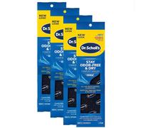 Plantillas Dr. Scholl's Stay Odor-Free & Dry Comfort con insertos unisex Odor-X, 1 par, ajuste completo para tallas de calzado de hombre (7-13) y W