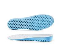 Plantillas elásticas para zapatos deportivos que aumentan la altura y aumentan los golpes, insertos ortopédicos de reemplazo de panal transpirables suaves (azul 2,5 cm, 9,5 /UK)