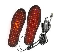 Plantillas eléctricas - Peluche corto USB, calentador de agua térmico exterior, inserciones de pies lavables | Cojín de confort cálido antideslizante para senderismo esquí Camping caza invierno Pro