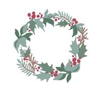 Plantillas en capas Sizzix, 4 unidades, corona de acebo por Lisa Jones | 665933 | Capítulo 4 2022