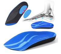 Plantillas Fascitis Plantar - 1 Par - Pies Planos y Cavos - Diseño Ortopedicas Taloneras Media Plantilla Hombre y Mujer - Soporte de Arco 3,2cm - Alivio Dolor (L 43-46)