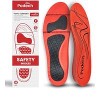 Plantillas Gel de Trabajo Antiestáticas con Hilo Conductor, Soporte de Arco Plantar, Transpirables con Adherencia Anti-Fricción, Máximo Confort 24h, Talla ajustable 45-47, Unisex, Podech