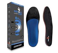 Plantillas Gel Hombre trabajo con soporte del arco - Plantilla memory foam y base rigida SMOU Comfort Premium - Gran amortiguación y antiolor - Para zapatos, deportivas y botas (43-44)