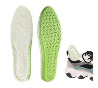 Plantillas gruesas para zapatos, calentadores de pies cómodos, plantillas suaves y transpirables | Insertos de zapatos de lana de felpa con extracto de y temperatura constante, plantillas de