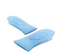Plantillas invisibles de 5 cm, 3,5 cm, 2 cm, de silicona, media plantilla de 3 capas, elevadores, zapatos elevadores, almohadilla para levantar el talón (azul, 5 cm)