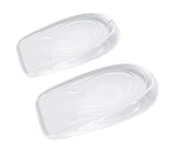 Plantillas invisibles de gel de silicona para elevar el talón, protector transparente para el cuidado de los pies, inserciones elásticas para zapatos (1 cm)