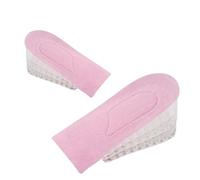 Plantillas invisibles for aumentar la altura, 1 par, for mujeres y hombres, media plantilla de 3 capas con aire(Pink 5cm)