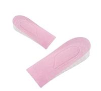 Plantillas invisibles for aumentar la altura, 1 par, for mujeres y hombres, media plantilla de 3 capas con aire(Pink 2cm)