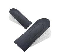 Plantillas invisibles for aumentar la altura, 1 par, for mujeres y hombres, media plantilla de 3 capas con aire(Black 5cm)