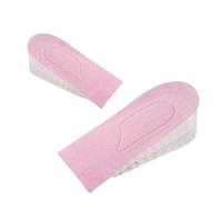 Plantillas invisibles for aumentar la altura, 1 par, for mujeres y hombres, media plantilla de 3 capas con aire(Pink 3.5cm)