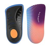 Plantillas JSHshield Inserciones Ortopédicas 3/4 de Longitud Soporte para El Arco Plantilla de Medio Zapato para Pies Planos Fascitis Plantar Alivio de Sobrepronación Dolor de Espolón Calcáneo