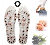 Plantillas magnéticas de acupresión, plantilla de masaje de pies, plantilla fascitis plantar para hombre y mujer, ortopédicas, contra el dolor de pies, con efecto bienestar,35-36