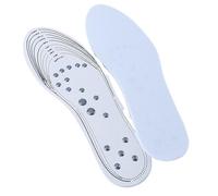 Plantillas magnéticas de masaje de acupresión con 18 imanes para terapia de pies, reflexología, alivio del dolor, para mujeres y hombres, almohadillas para zapatos (color blanco)