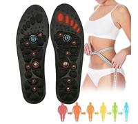 Plantillas Magneticas Para Adelgazar,Plantillas De Masaje Magnético con Soporte De Arco,Plantillas Ortopédicas Acupresion Para Terapia Para Hombres y Mujeres,Lavable y Cortable (3 Pairs, L:(44-47))
