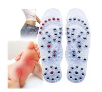 Plantillas Magnéticas Para Adelgazar Plantillas Para Zapatos De Trabajo,Para Pies Transpirables Alivia El Dolor De Talón,Masaje Shiatsu Alivio del Dolor de Pi(Size:2 pairs L(41-45),Color:transparente)